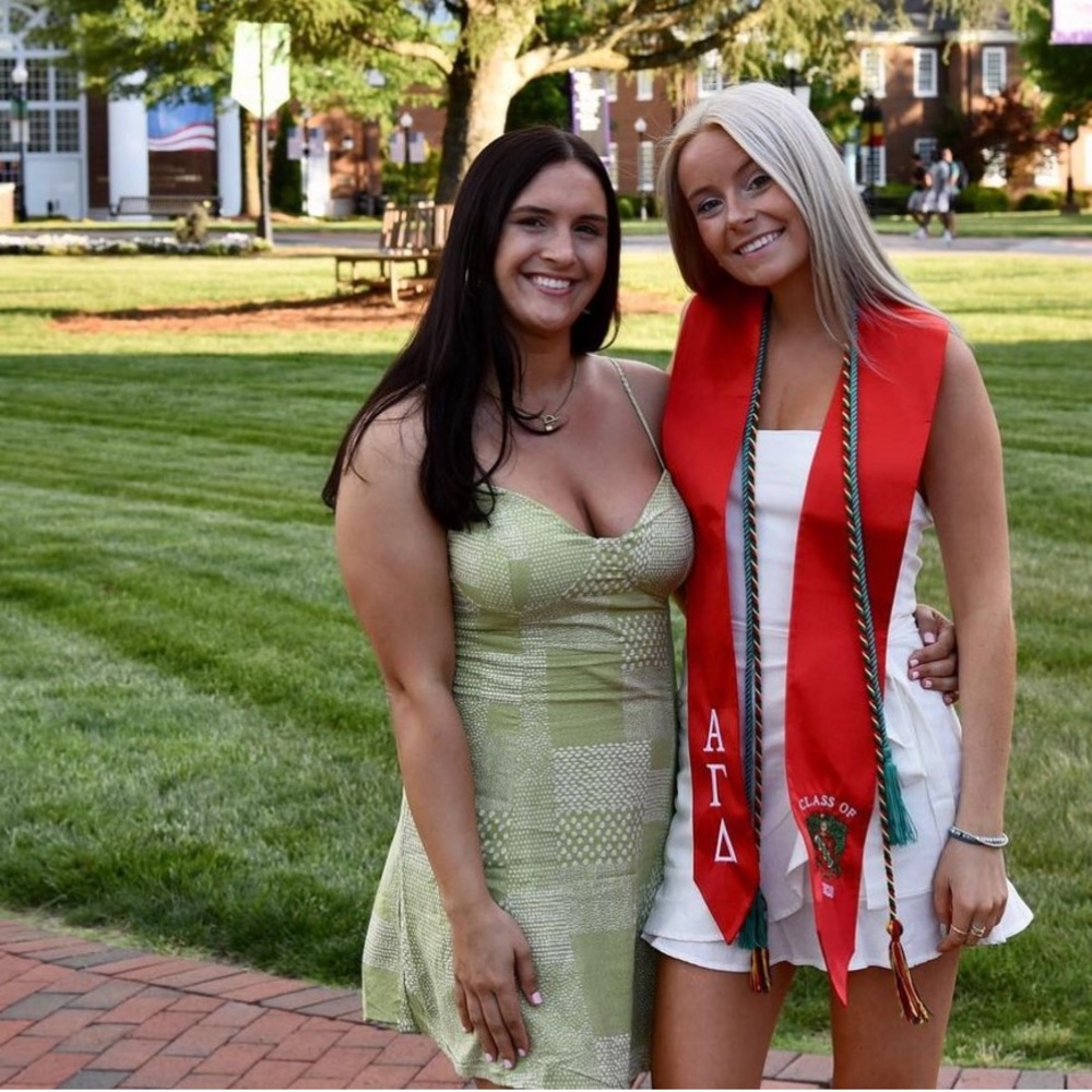 Green and White LA Hearts Dress